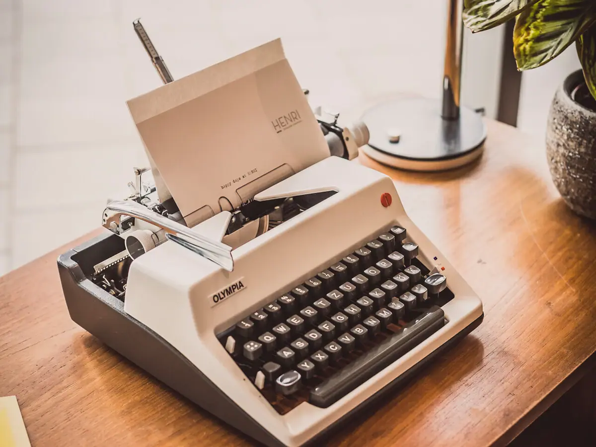 Typewriter Typewriter on a desk