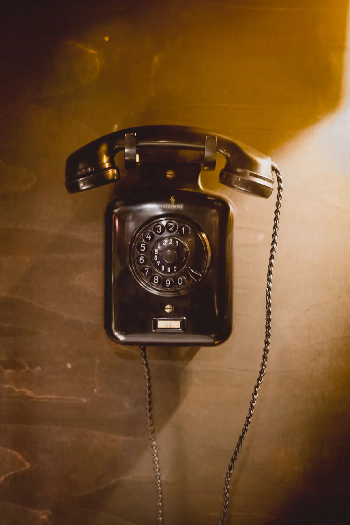 Antique telephone Antique telephone with dialling disc