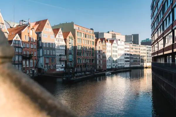 Nikolai Fleet Water next to outdoor buildings