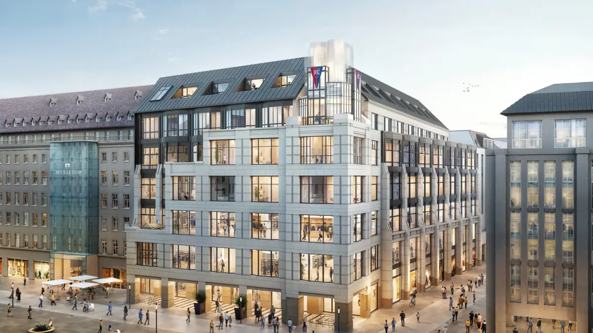 HENRI Hotel Leipzig A group of people walk around the HENRI Hotel Leipzig.