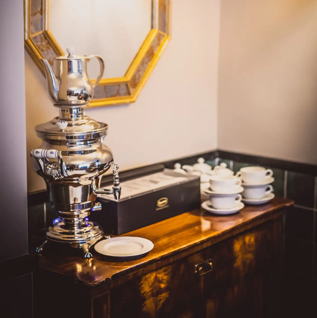 Samovar Tea service on a table